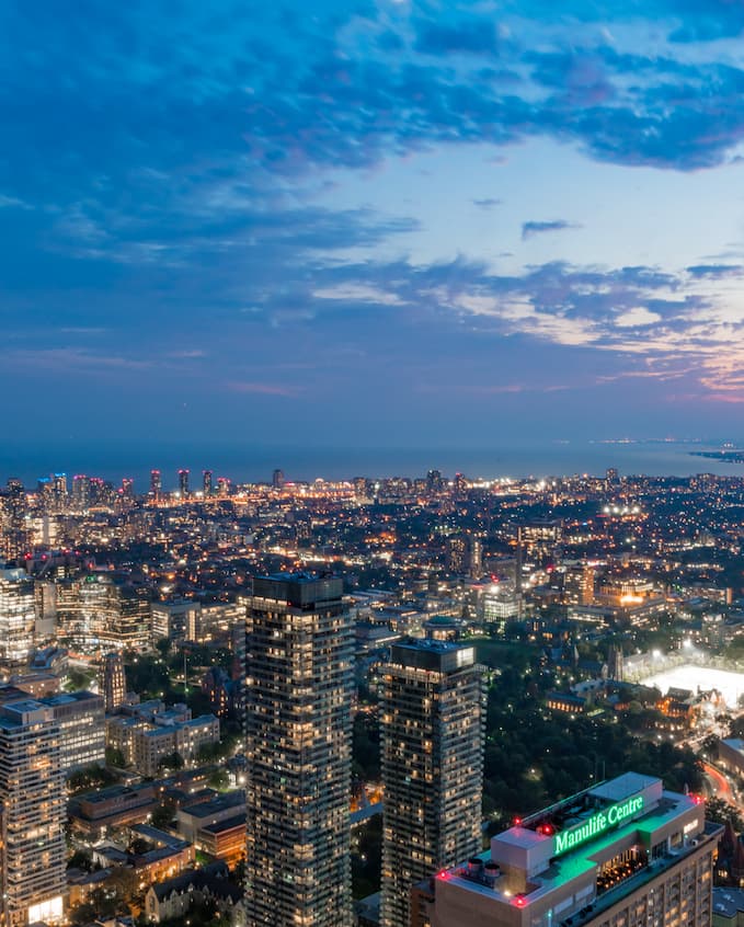 Overview of One Bloor's exterior designs providing unparalleled views of the surrounding cityscape